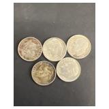 (5) silver dimes