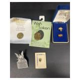 Religious pins tokens clip