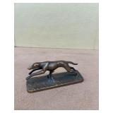 Bronze, greyhound statue