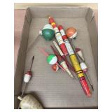 Early wooden fishing bobbers