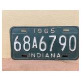 1965 Indiana license plate