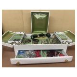 Jewelry box with costume jewelry