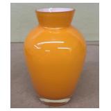 Orange glass vase