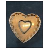 Michael BONE heart shaped cookie cutter copper