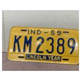 1959 Indiana license plate