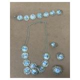 Necklace bracelet, and earrings set