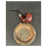 Tobacco pipe and ashtray