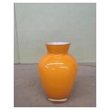 Orange glass vase