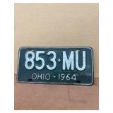 1964 Ohio license plate