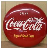 Coca-Cola button metal sign