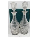 Pair of HORN OF PLENTY Decanters