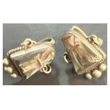 Sterling silver multicolor earrings