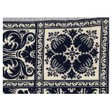 Blue & White Jacquard Coverlet