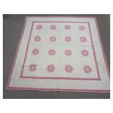 Pink & White Quilt, VTG