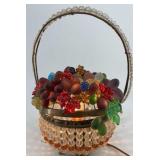 Czech Glass Fruit Basket Lamp
