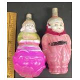 Christmas, lightbulbs, vintage boy and girl