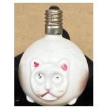 Cat Christmas ornament vintage lightbulb