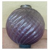 Purple Swirl Glass Lightning Rod Ball