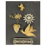 Costume, jewelry, roaches, and pins