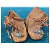 Early Leather Baby Moccasins