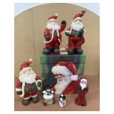 Santa Claus and snowman decorations