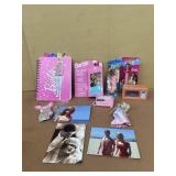 Barbie Pez, notebook, postcards, etc.