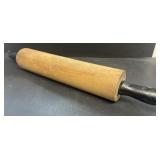 Rolling pin, black painted handles