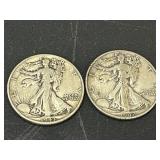 1943/47 Walking Liberty Half Dollar Coins