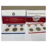 1987 Uncirculeted US Coin Set D/P Marks
