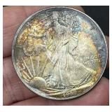 1990 Silver Eagle Dollar Coin 1 oz. Fine Silver