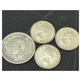 Canada 25/10 Cent Silver Coins