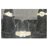 (3) sterling silver rings