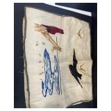 Vintage hand stitch, pillow sham