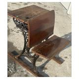School desk w/ Cast-Iron Base