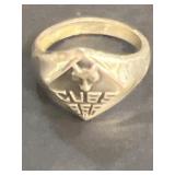 Sterling silver Cub Scout ring size 5