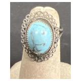 Sterling silver turquoise ring, size 5