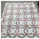 VTG Double Wedding Ring Quilt 6