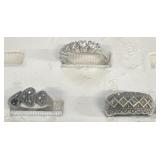 (3) sterling silver rings