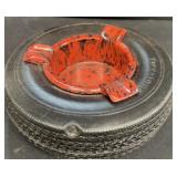 Firestone ashtray advertising tire