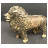 Lion cast-iron coin bank