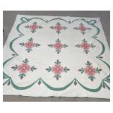 White green flower quilt 6