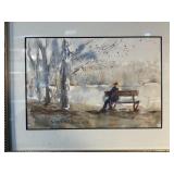 Watercolor signed ADAMS