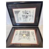 Pair of framed prints of Henry Iv and FRANCOIS