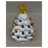 Porcelain battery operated Christmas tree ornament