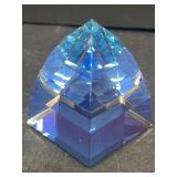 Swarovski blue pyramid crystal