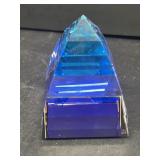 Blue crystal pyramid