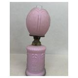 Fenton LG Wright Beaded Drape Pink lamp