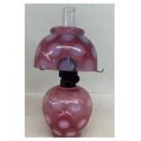 Cranberry "DOT" oil lamp
