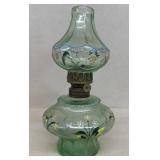 Green Enamel Decorated Miniatue Oil lamp