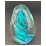 Hand-Blown "tornado" paperweight